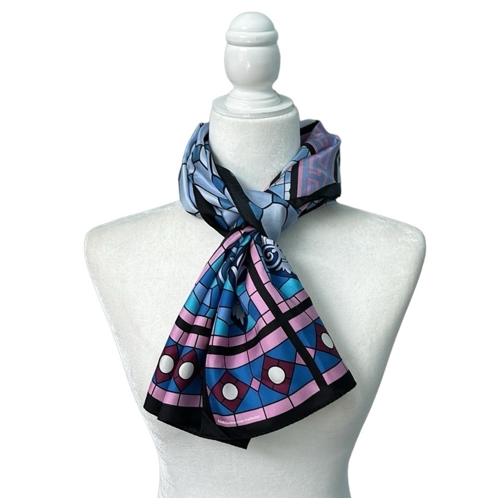 Smithsonian Institution Rectangle Silk Scarf Stai… - image 9